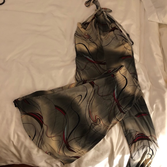 • Halter tie neck Hippie Boho/Disco Jumpsuit - Picture 4 of 5